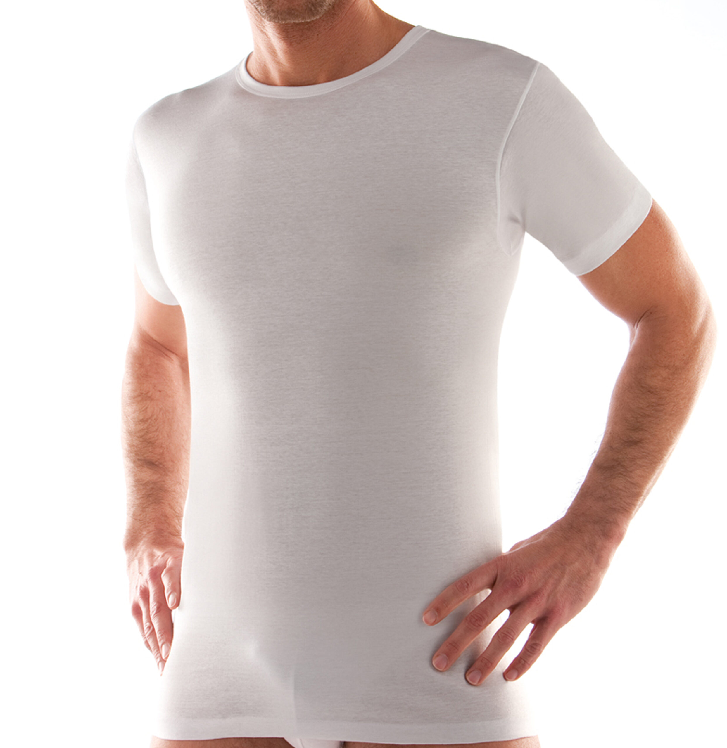 LIABEL – Maglia Girocollo In Cotone Jersey – Bianco – Nero