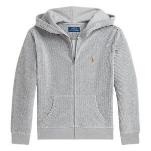 Polo Ralph Lauren Felpa Grigia Con Cappuccio