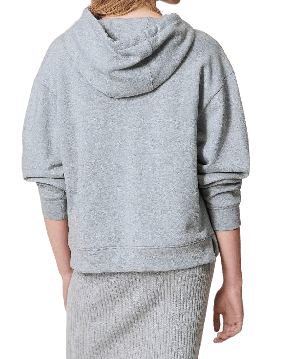 FELPA GRIGIO MEDIO MELANGE – TWINSET - immagine 3