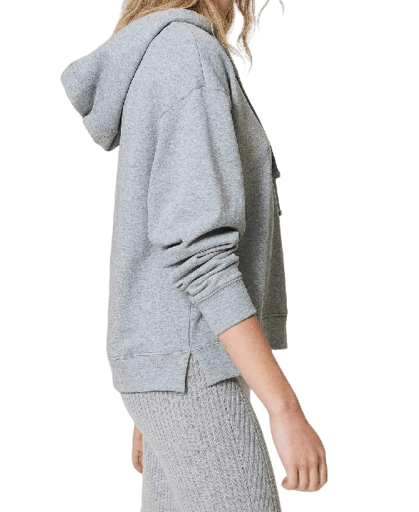 FELPA GRIGIO MEDIO MELANGE – TWINSET - immagine 4