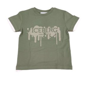 Iceberg T-shirt verde con logo