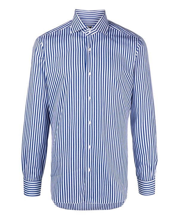 Camicia righe bianche e blu – Barba Napoli