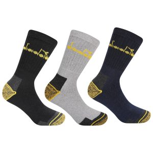 DIADORA – Calze Da Lavoro Rinforzate – 3 Pack Assortito
