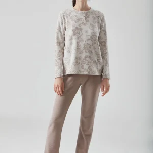 RAGNO – Pigiama Jacquard In Punto Milano – Yogurt – Avorio