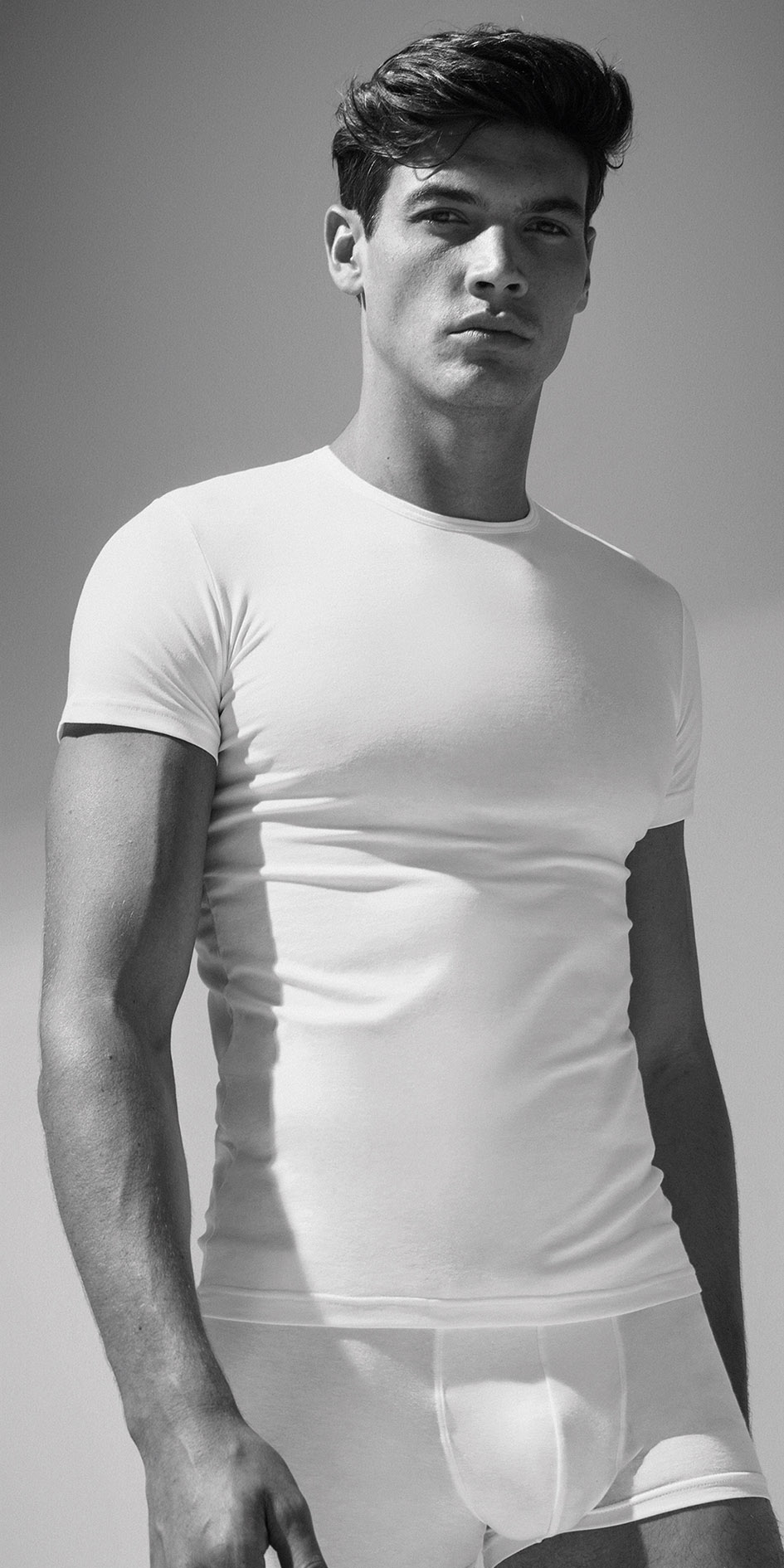 ENRICO COVERI – Maglia Intima Uomo Cotone Elasticizzato – Bianco – Nero – Blu – Grigio