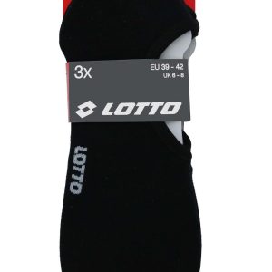 LOTTO – Calza Pariscarpa Unisex con Tallone a Y e ABS Antiscivolo 3 Pack – Nero – Bianco