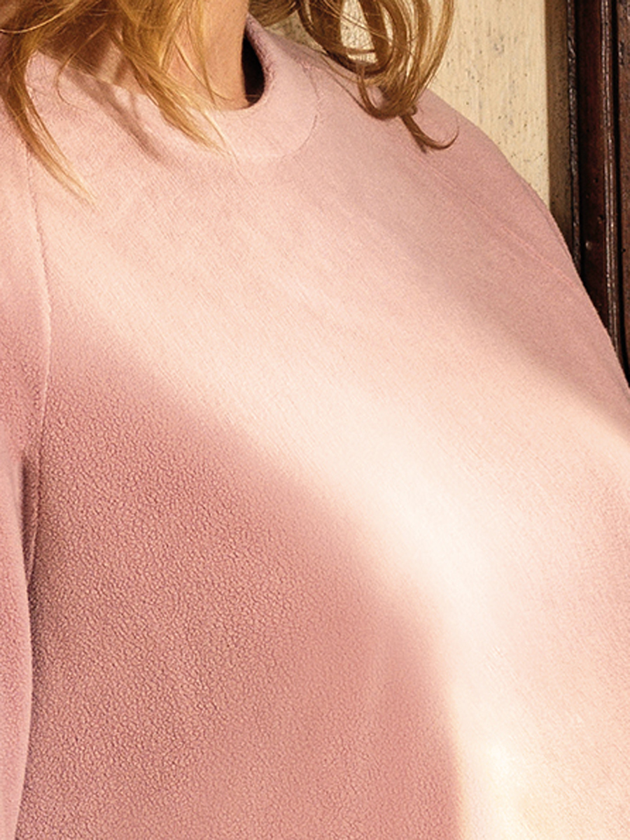 SIèLEI – Tuta Homewear In Micropile Effetto Velluto – Rosa – Grigio - immagine 3