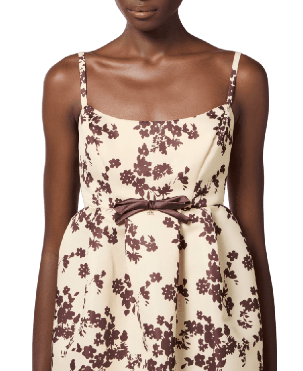 Abito doll in duchesse stampata – Elisabetta Franchi - immagine 3