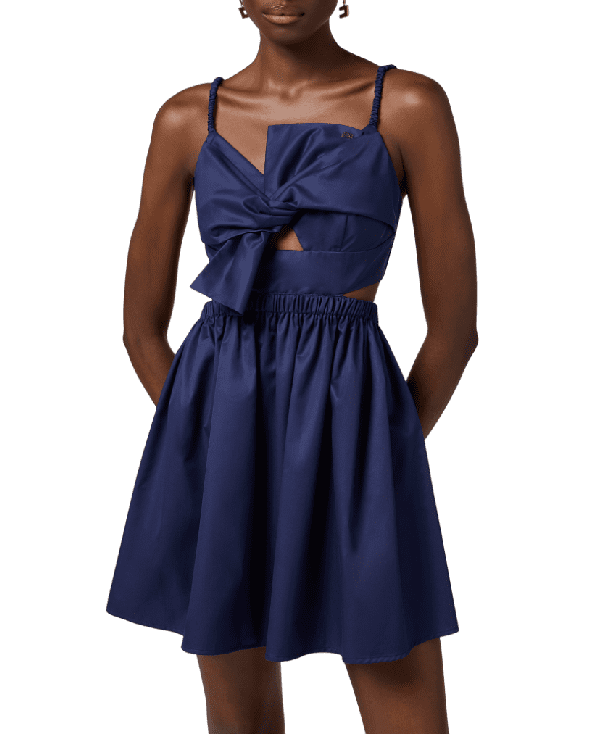 Abito in popeline di cotone con fiocco – Elisabetta Franchi - immagine 3