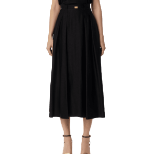 Gonna a ruota in raso con cintura – Elisabetta Franchi