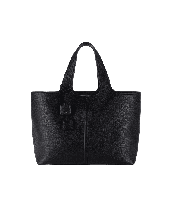 Tote media in materiale sintetico con charms logo – Elisabetta Franchi