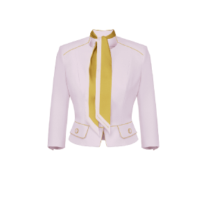 Giacca in crêpe con foulard bicolore – Elisabetta Franchi