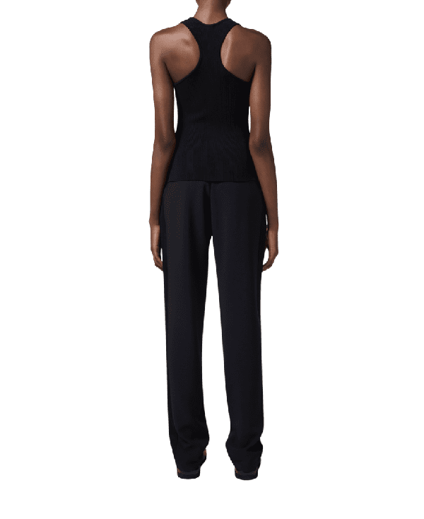 Pantaloni neri smoking con bande in raso – Elisabetta Franchi - immagine 5