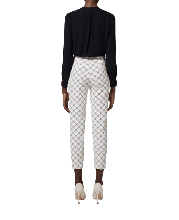 Pantaloni in crêpe con stampa a losanghe – Elisabetta Franchi - immagine 3