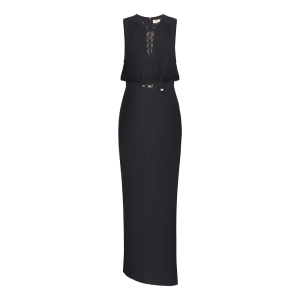 Abito in crêpe con lacci in georgette – Elisabetta Franchi