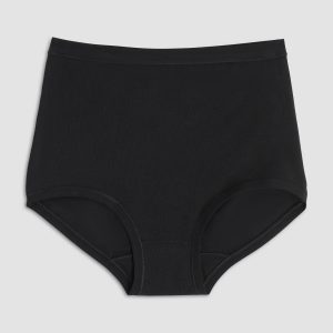 COTONELLA – Slip Vita Alta In Cotone Bielastico 2 Pack – Nero – Bianco