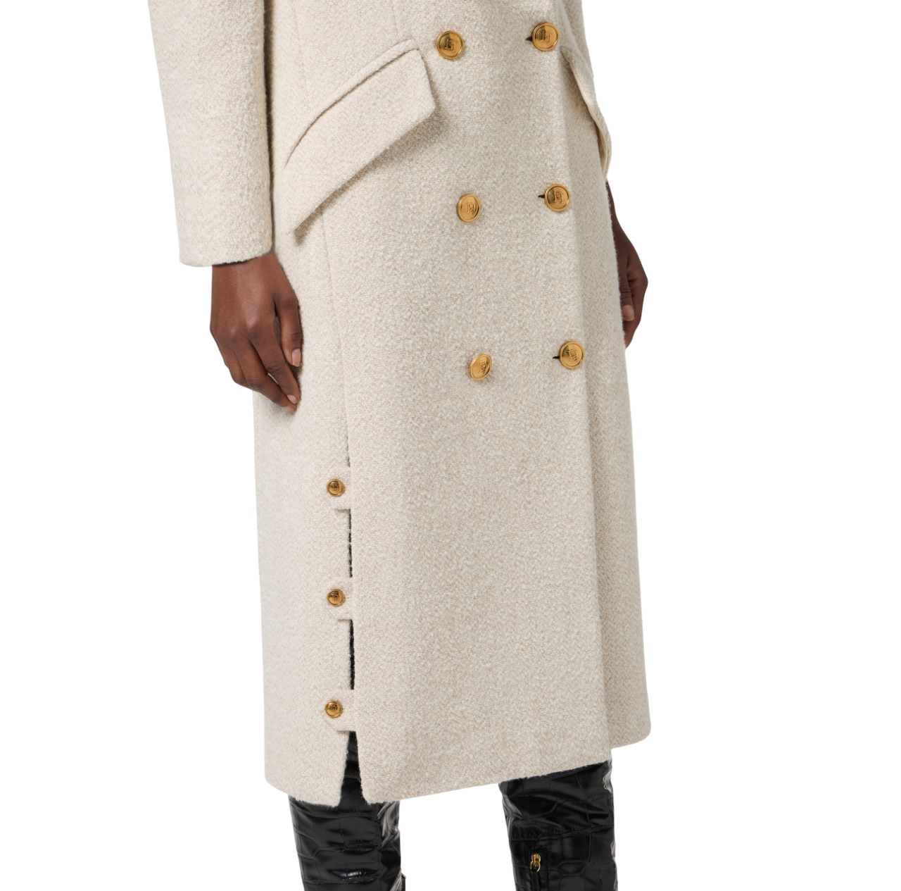 Cappotto in panno di lana bouclé – ELISABETTA FRANCHI - immagine 5