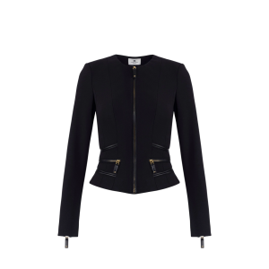 Giacca in doppio crêpe con dettagli zip – elisabetta franchi