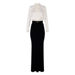 Abito Red Carpet in raso e velluto – elisabetta franchi