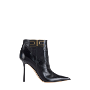 Stivaletti in pelle con dettaglio logo – elisabetta franchi