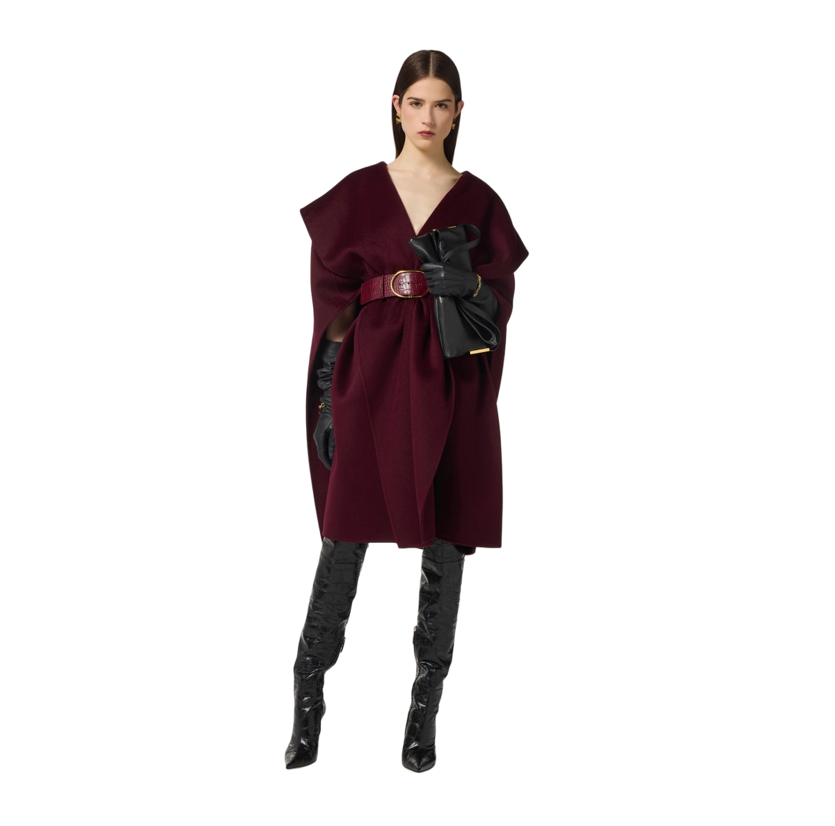 Mantella in panno di lana double – elisabetta franchi - immagine 3