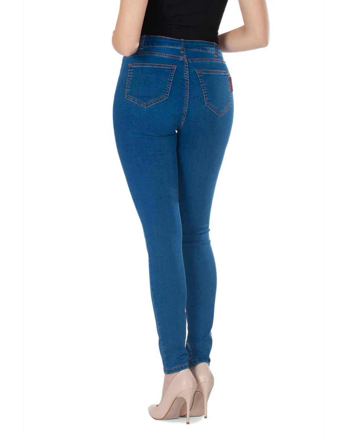 Jeggings in Denim Super Stretch Vita Alta (Medio) - immagine 4