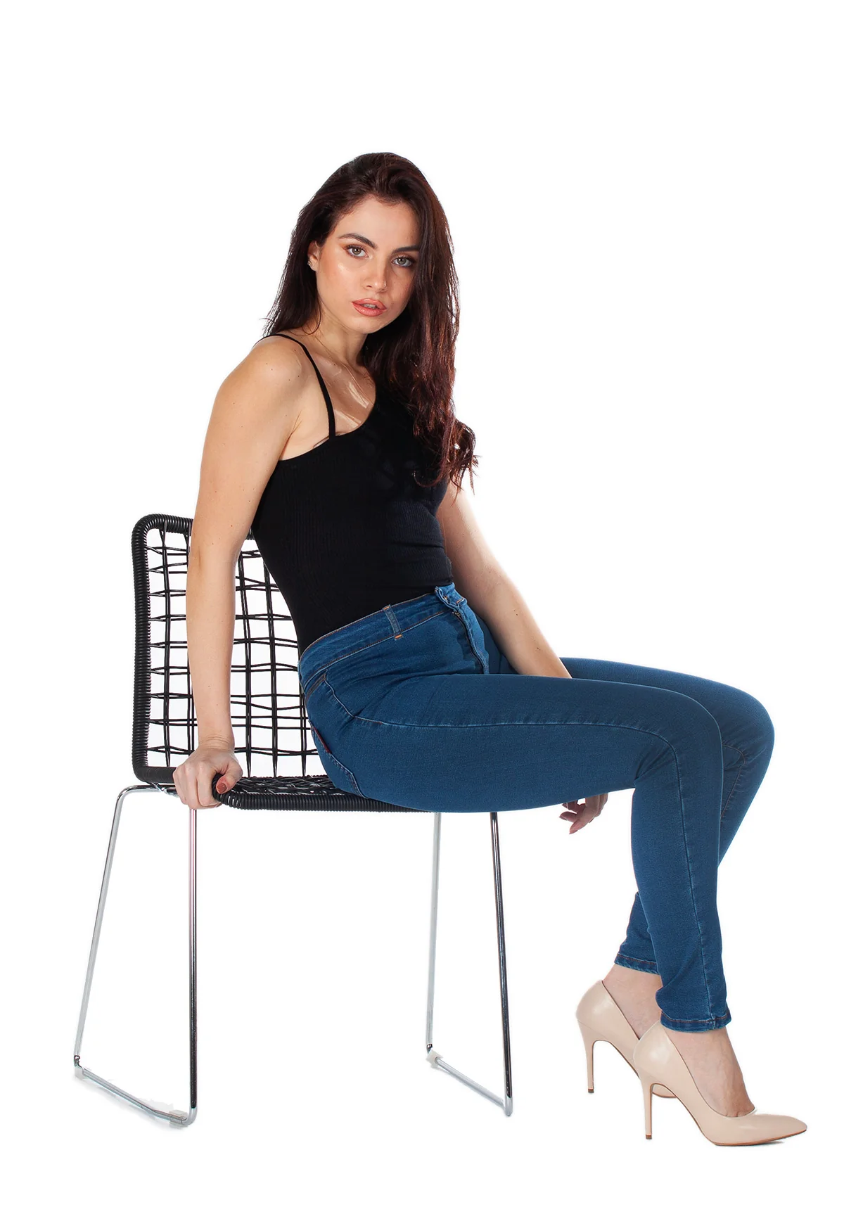 Jeggings in Denim Super Stretch Vita Alta (Medio) - immagine 5