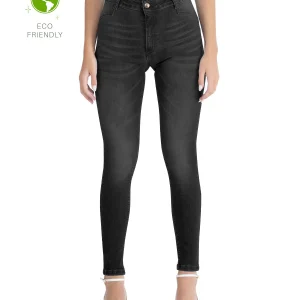 Jeggings Push Up Nero Vita Alta Skinny - Made in Italy