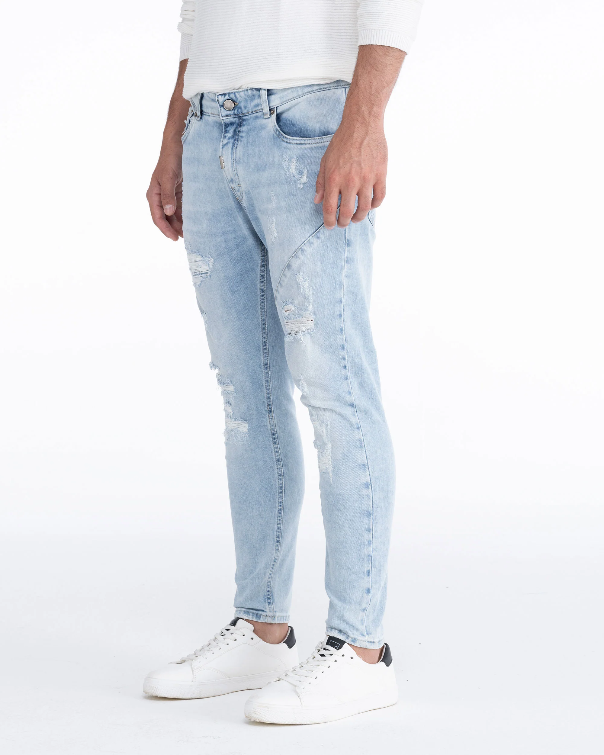 Jeans Uomo Fashion - Used look - immagine 3