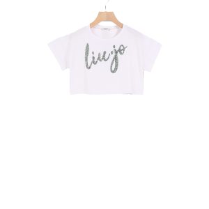 LIU JO T-SHIRT LOGO GLITTER