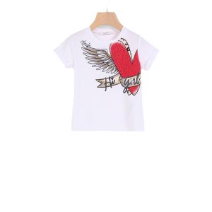 LIU JO T-SHIRT CON STAMPA E STRASS