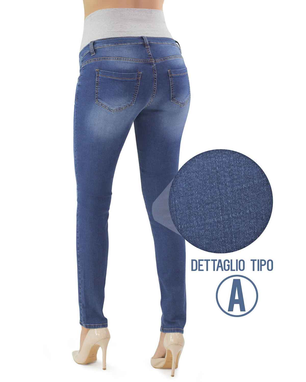 Jeans Premaman Con Piccoli Difetti - Sto. Chiaro - immagine 3