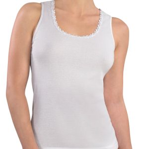 MABRAT – Canotta Spalla Larga In Cotone – Bianco – Nero