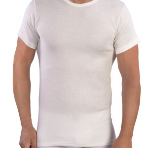 MABRAT – Maglia Mezza Manica In Lana E Cotone – Bianco Lana