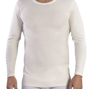 MABRAT – Maglia Manica Lunga In Lana E Cotone – Bianco