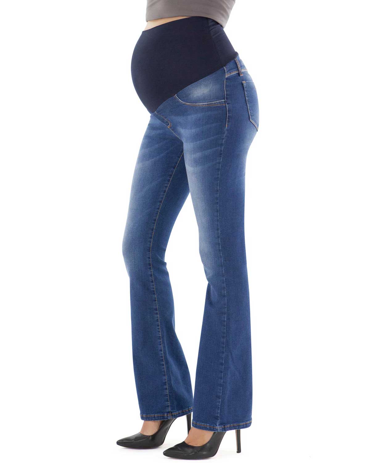 Jeans premaman a zampa Trieste deluxe - immagine 4