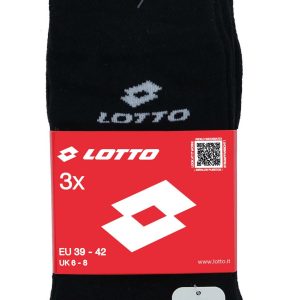 LOTTO – Calze Uomo In Cotone 3 Pack – Nero – Grigio – Blu – Bianco