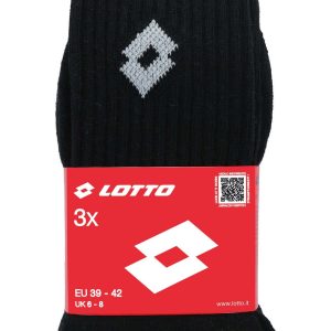 LOTTO – Calze Corte Uomo Tennis In Spugna 3 Pack – Nero – Grigio – Blu – Bianco