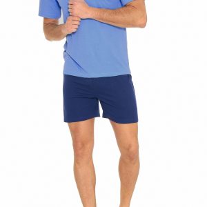SERGIO TACCHINI – Pigiama Corto Uomo In Cotone Jersey – Light Blue – Teal