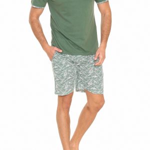 SERGIO TACCHINI – Pigiama Corto Uomo In Cotone – Sage Green – Navy