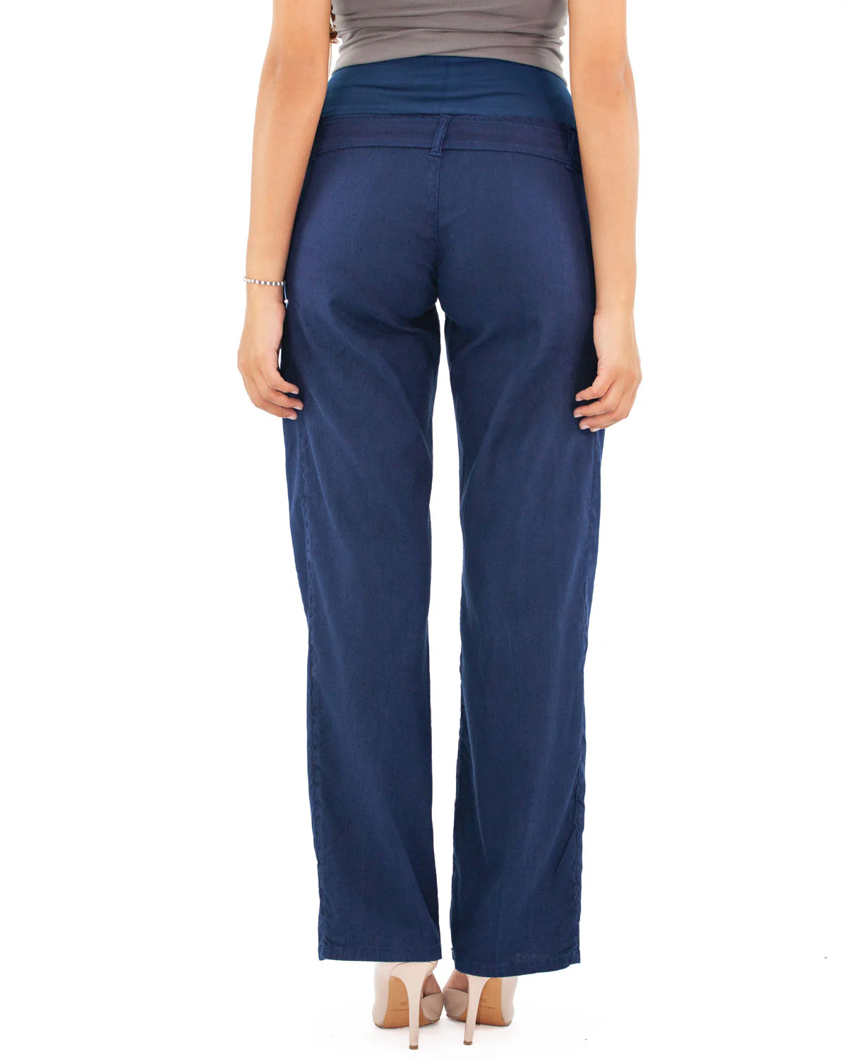 PANTALONE PREMAMAN ESTIVO - BLU - immagine 5