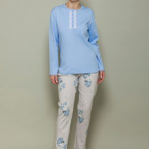 PIGIAMIAMOCI – Pigiama “Fiori” In Cotone Interlock