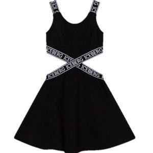Iceberg Vestito Nero con logo