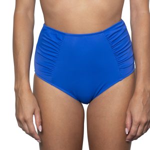 MOOREA –  Slip Bikini Alto Donna con Arricciatura – 4 Colori