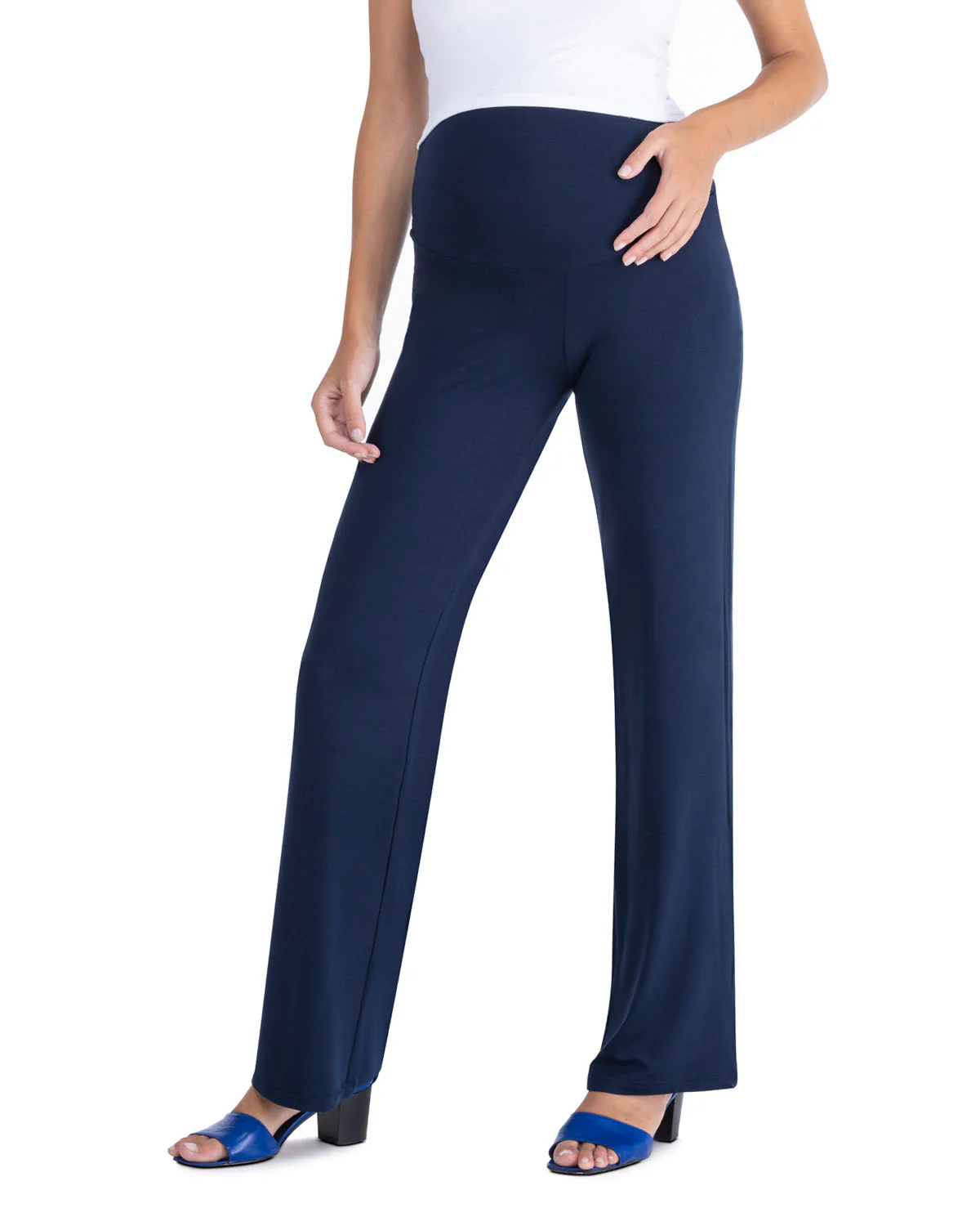 Pantaloni Premaman "Extra Comodi" Gamba Larga | Cinzia Blu - immagine 2