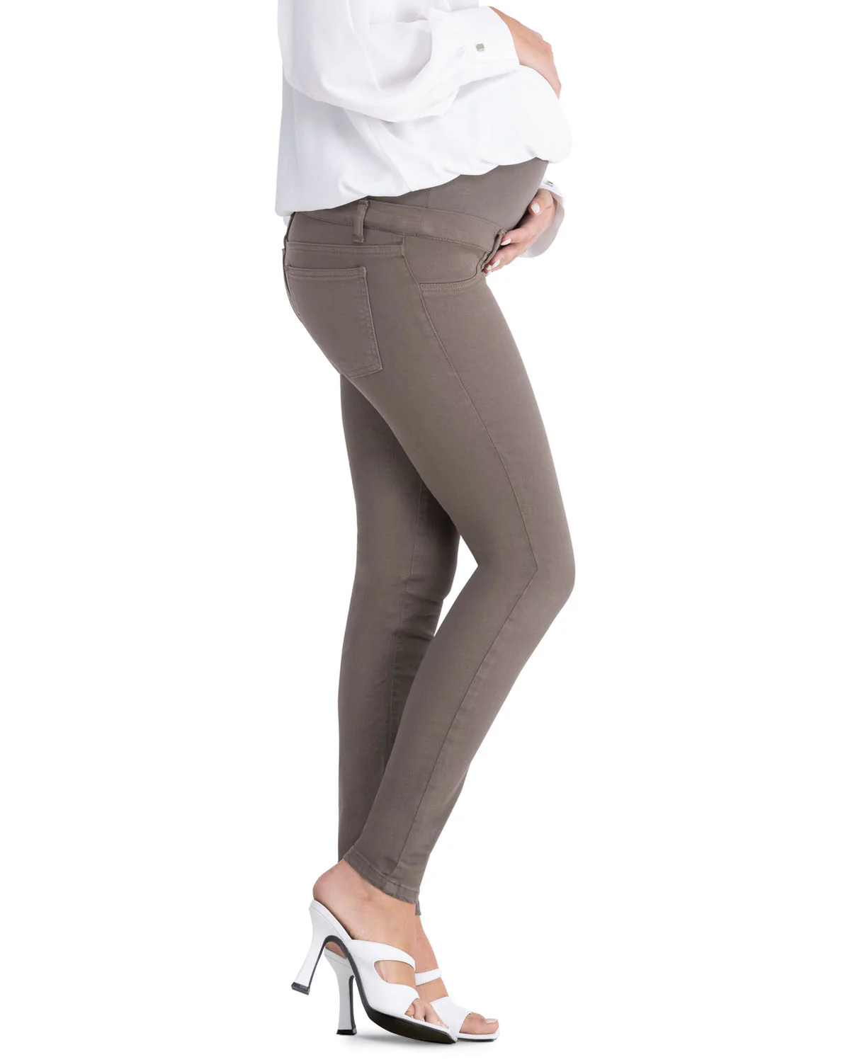 Pantalone Premaman Slim Fit - Fango - immagine 4