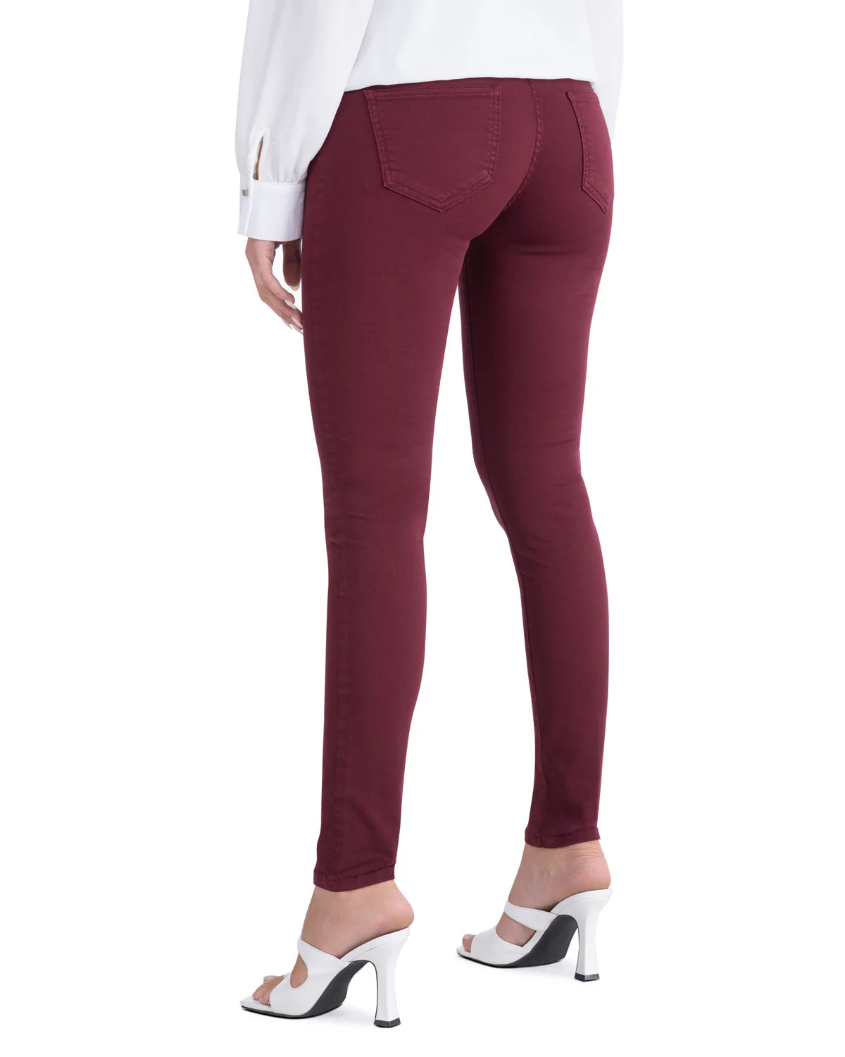 Pantaloni Premaman Slim Fit - Vino - immagine 5