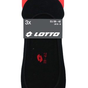 LOTTO – Calza Invisibile Con Silicone 3 Pack – Nero – Nudo – Bianco