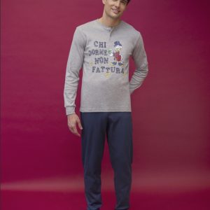 DISNEY – Pigiama Uomo Caldo Cotone con Zio Paperone