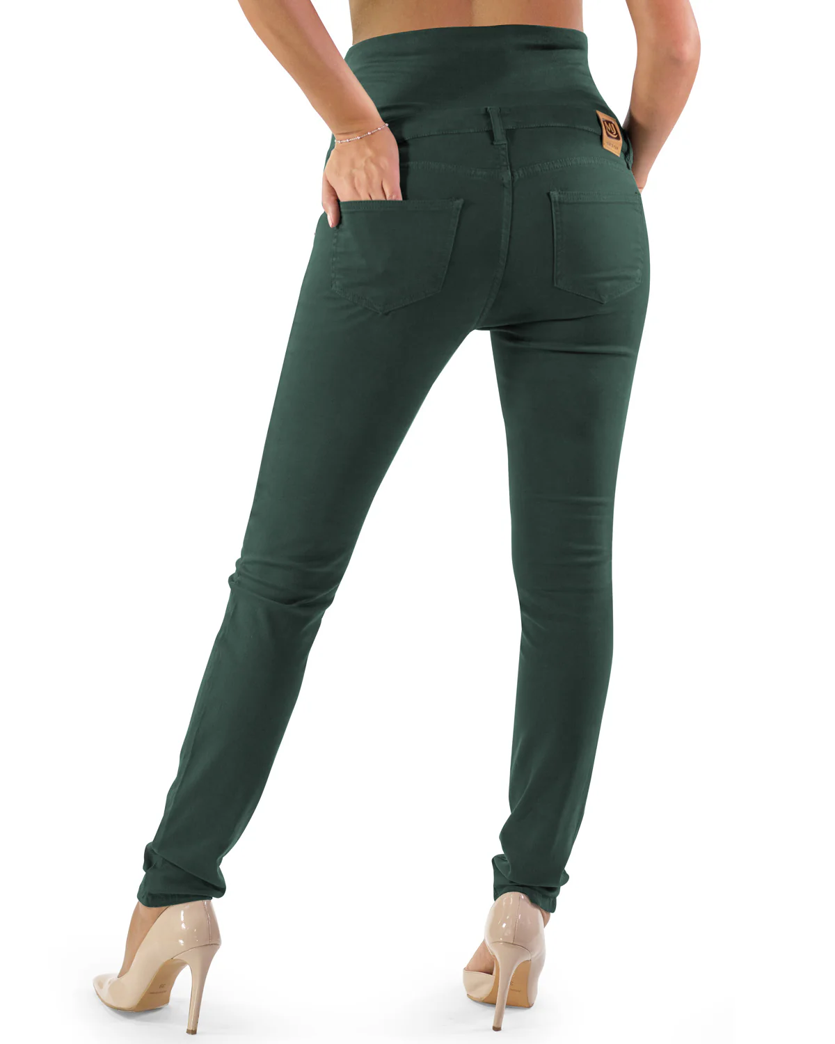 Pantalone Premaman Slim Fit - Verde - immagine 4